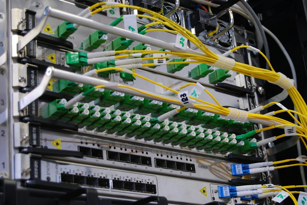 Network switch in a rack