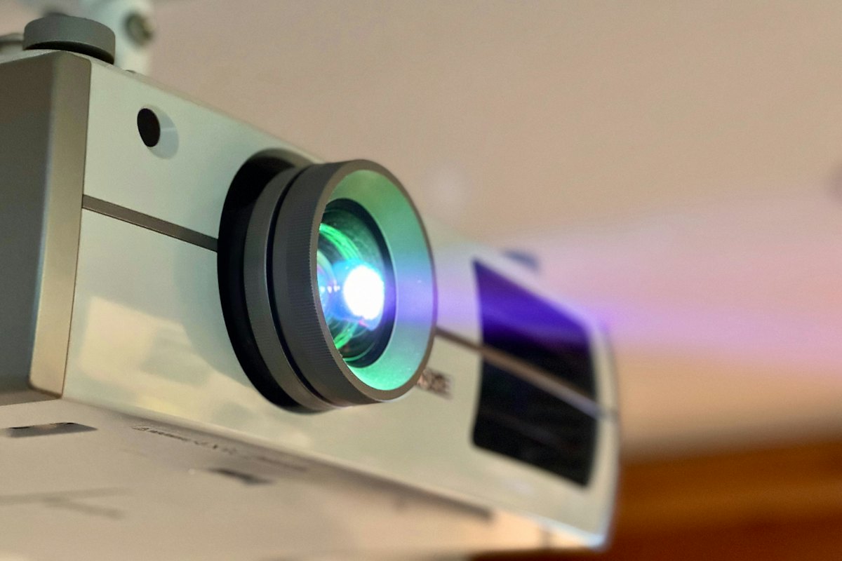Projector on a ceiling