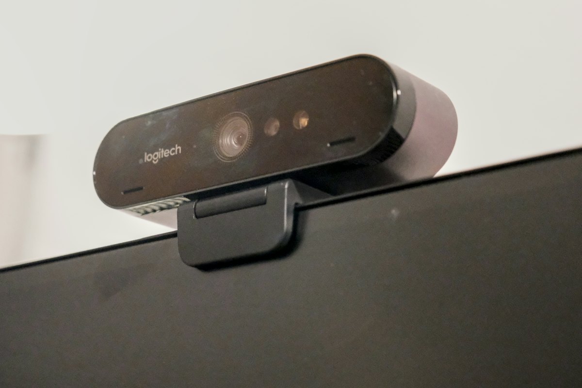 Logitech camera on a screen