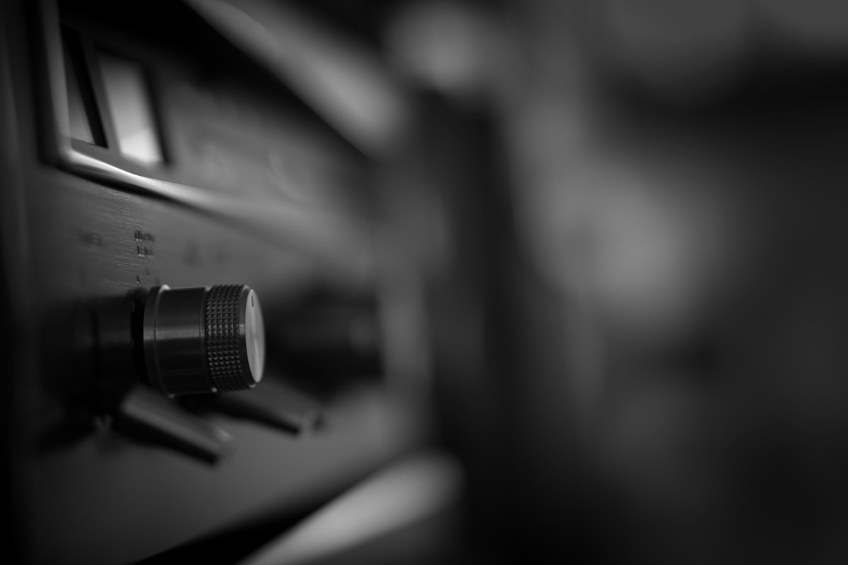 Receiver volume knob (black and white)