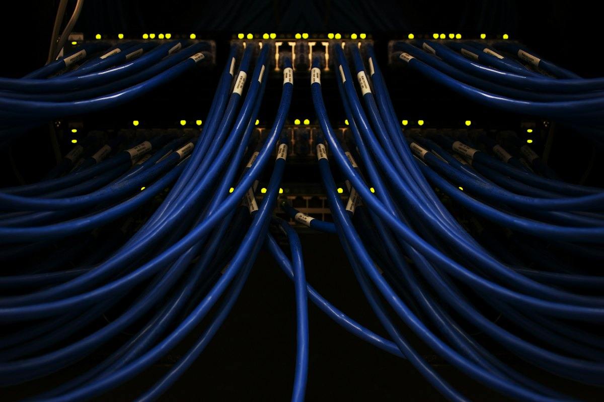 Blue network cables